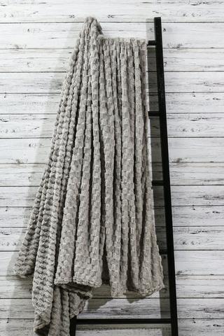 Block Coral Fleece Blanket, 250x200cm