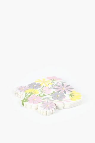 Printed Flower Shape Serviettes