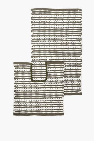 2 Piece Paper Chindi Woven Bath Mat Set