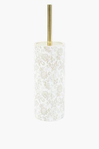 Faux Wood Amara Botanical Toilet Brush Set