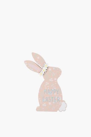 Floral Wooden Bunny, 14x23cm