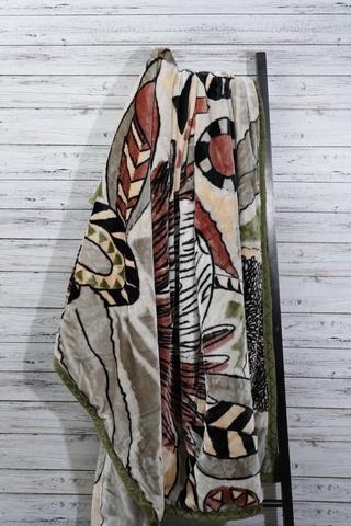 Mink Tambora Floral Blanket, 200x230cm