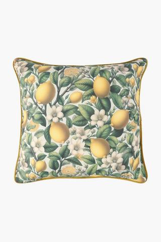 Extra Premium U+g Lemons Feather Filled Scatter Cushion, 60x60cm