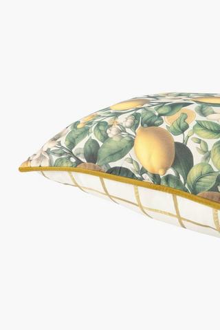 Extra Premium U+g Lemons Feather Filled Scatter Cushion, 60x60cm
