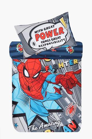 Soft Touch 90gsm Spiderman Character Reversible Duver Cover Set