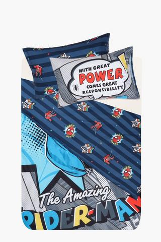 Soft Touch 90gsm Spiderman Character Reversible Duver Cover Set