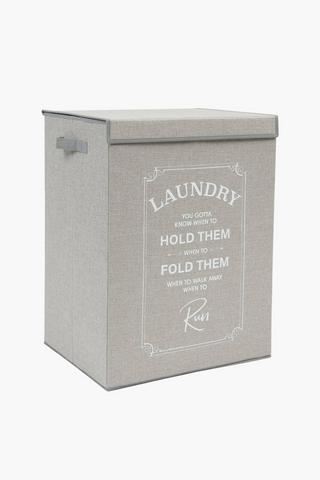 Knock Down Script Detail Laundry Basket