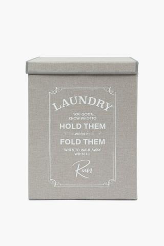 Knock Down Script Detail Laundry Basket