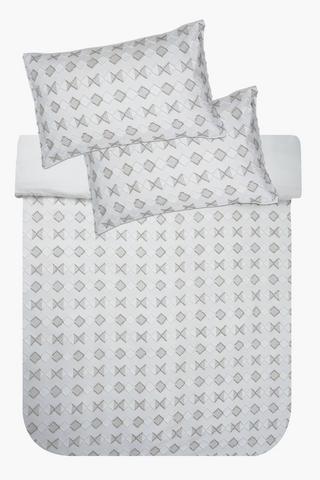 Soft Touch Clipped Diamond Duvet Cover Set