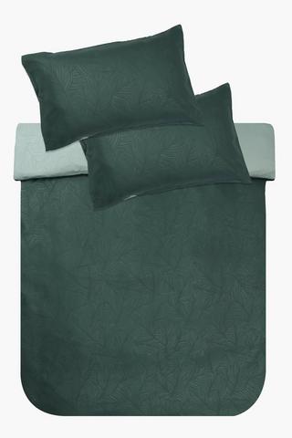 Soft Touch Embossed Leaf Duvet Cover Set