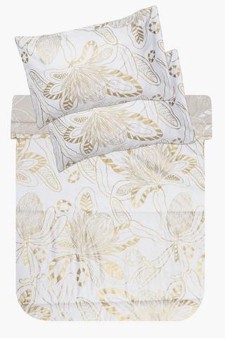 Twill Foil Tambora Reversible Comforter Set