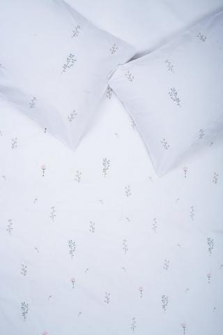 Soft Touch Embroidered Dainty Floral Duvet Cover Set