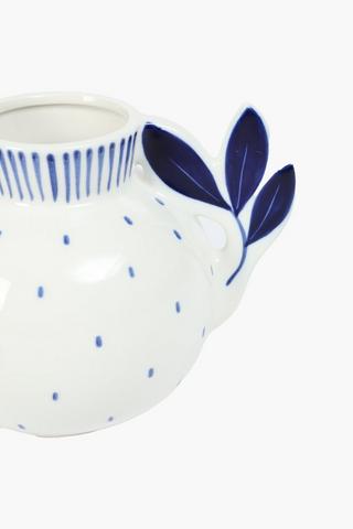 Cristal Ceramic Dotted Vase, 22x15cm