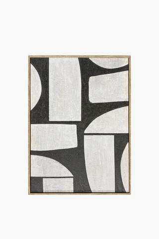 Hand Painted Abstract Blocks Canvas, 50x70cm