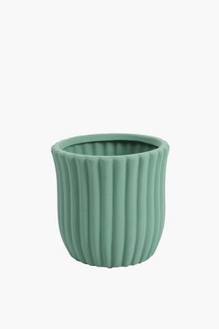 Ribbed Bell Planter, 13x15cm