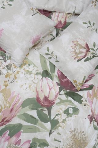 Premium Cotton Fuji Protea Reversible Duvet Cover Set