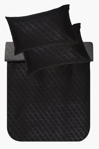 Soft Touch Embossed Geometric Reversible Duvet Cover Set