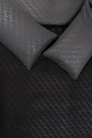 Soft Touch Embossed Geometric Reversible Duvet Cover Set