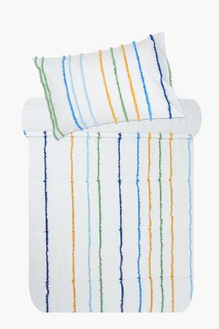 Soft Touch Stripe Clipped Comforter Set