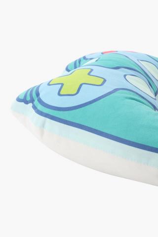 Shaped Bright Gamer Cushion, 55x40cm