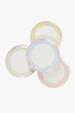 Colab Coralbloom 4 Pack Floral Dinner Plates