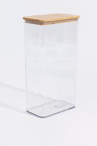 Storage Jar With Bamboo Lid, 1100ml