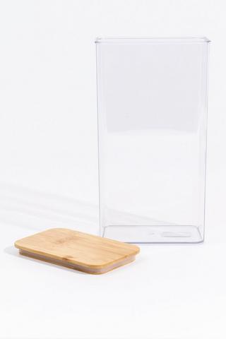 Storage Jar With Bamboo Lid, 1100ml