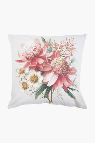 Printed Protea Hollie Scatter Cover Only, 60x60cm