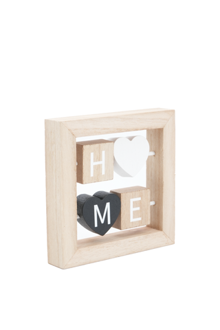 Home Heart Decor Sign, 15x15cm