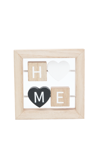 Home Heart Decor Sign, 15x15cm