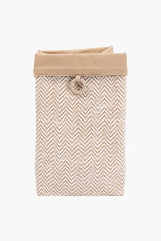 Zig Zag Woven Laundry Basket