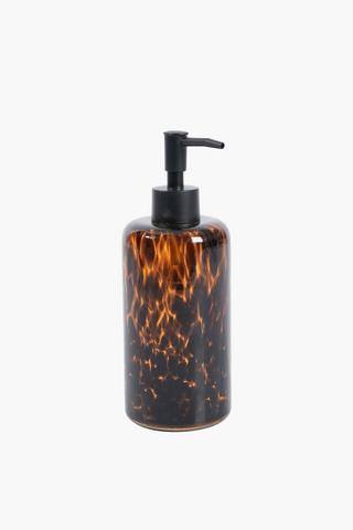 Glass Leopard Print Soap Dispenser