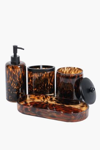 Glass Leopard Print Soap Dispenser