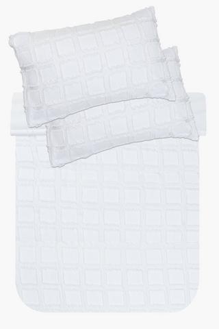 Soft Touch Clipped Waffle Comforter Set