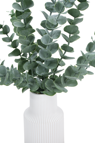 Gum Leaf In Ribbed Vase, 10x42cm