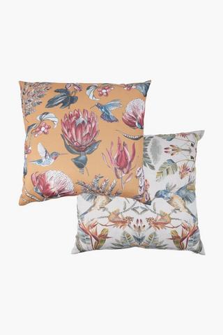 Extra Premium 2 Pack Blanc Feather Filled Scatter Cushions, 60x60cm