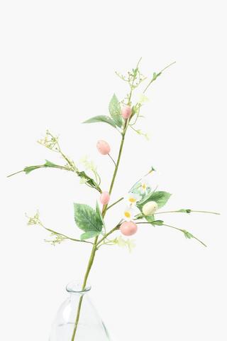 Flowers And Speckled Eggs Single Stem, 74cm