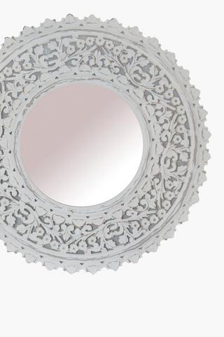 Handcarved Wooden Mirror, 90cm