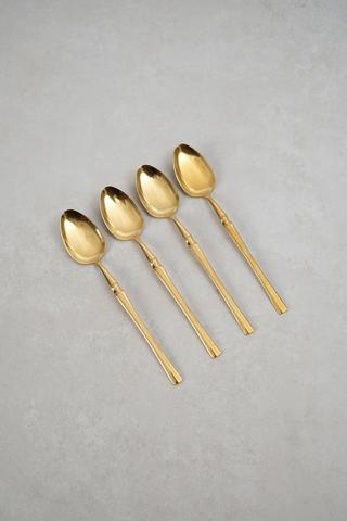 4 Pack Metallic Bone Teaspoons