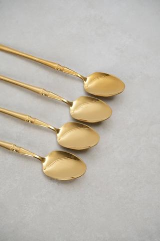 4 Pack Metallic Bone Teaspoons