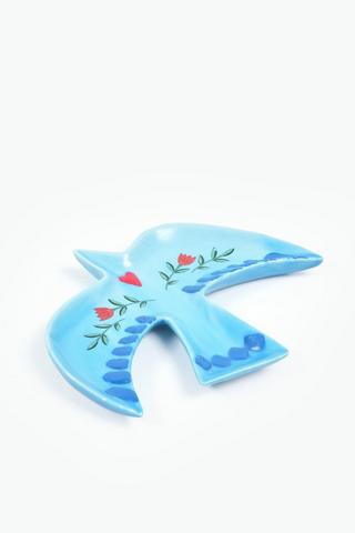Bird Trinket Plate, 16x13.5cm