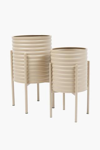 Ribbed Standing Planter, 30x60cm