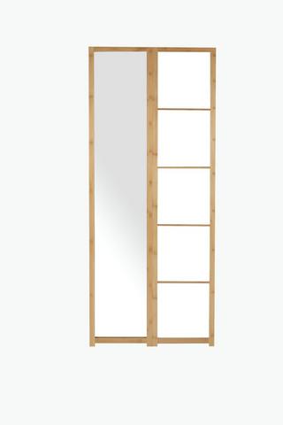 Standing Towel Rail With Mirror, 70x175cm