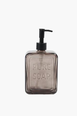 Glass Script Soap Dispenser