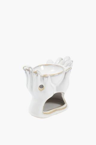 Ceramic Hands Oil Burner, 11.5x11.5cm