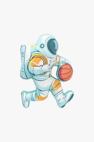Basketball Spaceman Shaped Cushion