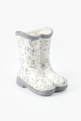 Ceramic Bunny Boots Vase, 17x19cm