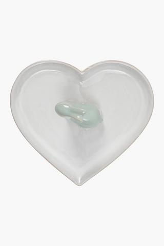 Heart Bunny Trinket Tray, 15x6cm