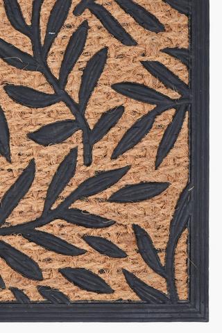 Coir Rubber Leaf Door Mat, 40x60cm