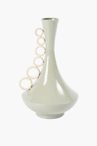 Metal Fluted Urn, 19x34cm